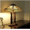 Image 3 : "SHERWIN" Tiffany-style 2 Light Mission Table Lamp 16" Shade