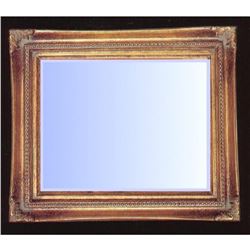 Traditional Gold Gilt Beveled Mirror