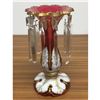 Image 1 : Ruby Glass Crystal Icicle Prism Lustre