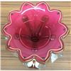 Image 3 : Ruby Glass Crystal Icicle Prism Lustre