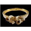 Image 2 : Cream Enamel Hinged Bangle Bracelet with Decorative Bows