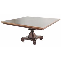 Empire Style Walnut Banded Dining Table