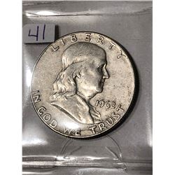 1962 D High Grade Silver Franklin Half Dollar Nice Early US Coin