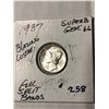 Image 1 : 1937 Full Split Bands SUPER B GEM66 Mercury Silver Dime High Grade