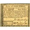 Image 1 : [L#1051] New Jersey $4 6/9/1780 CH About Uncirculated