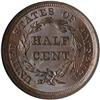 Image 1 : [L#1243] 1855 Half Cent C1 NGC MS64BN