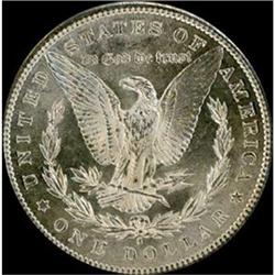 [L#3145] Five Silver $1 Morgan MS64-65