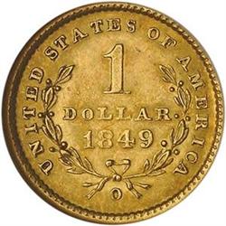 [L#3412] 1849-O G$1 NGC MS62