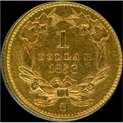 [L#3423] 1856-S G$1 AU55 damage