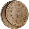 Image 1 : [L#4656] Error Shield 5c 15% Off Center NGC EF45