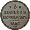 [L#5298] Russia Pattern 3 Kopecks 1840 Proof