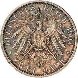 [L#5527] Germ Anhalt 2 Mark 1904 AU-Unc