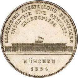 [L#5542] Germ-Bav 2 Taler 1854 D603 AU