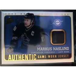 2002-03 Pacific Authenic Jersey's Markus Naslund #23