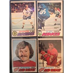 1977-78 O-Pee-Chee 4 Card Lot Rick Middleton #246,