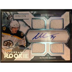 2012-13 SP Authentic Autograph Rookie Maxime Sauve