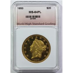 1850 $20 GOLD LIBERTY TYPE 1