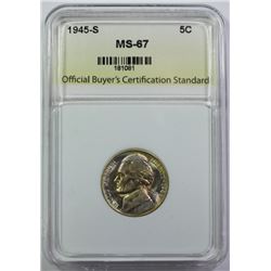 1945-S SILVER NICKEL