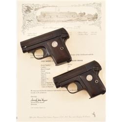 Pair of Colt Model 1908 Hammerless Austin Texas