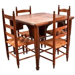 Antique E. Puchta Saloon Table & Chairs