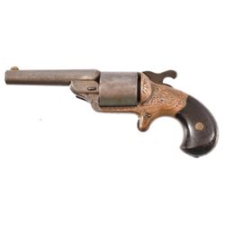 Engraved Moore Teat-Fire Revolver