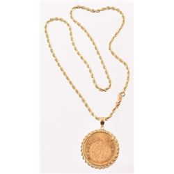 20 Peso Gold Coin Necklace