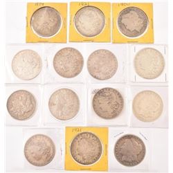 14 Morgan Silver Dollars