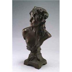   PAUL AICHELE (1859 - 1910) Büste, Metallguss, p