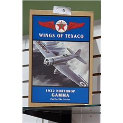 NIB WINGS OF TEXACO 1932 NORTHROP GAMMA DIE CAST COIN BANK