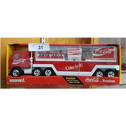 VINTAGE BUDDY L COCA-COLA SEMI TRUCK AND VENDING MACHINE IN UNOPENED PACKAGE