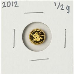 2012 Lao Peoples Democratic Republic 1/2 Gram Dragon Gold Coin
