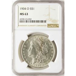 1904-O $1 Morgan Silver Dollar Coin NGC MS63