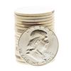 Image 1 : Roll of (20) Brilliant Uncirculated 1963 Franklin Half Dollar Coins