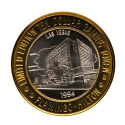 .999 Fine Silver Flamingo Las Vegas, Nevada $10 Limited Edition Gaming Token