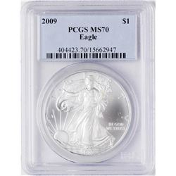 2009 $1 American Silver Eagle Coin PCGS MS70