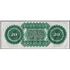 Image 2 : 1872 $20 State of South Carolina Revenue Bond Obsolete Note Low Serial Number