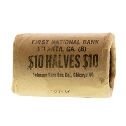 Original Bank Roll of (20) Brilliant Uncirculated 1963-D Franklin Half Dollar Co