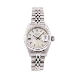 Rolex Ladies Oyster Perpetual Date Stainless Steel Wristwatch