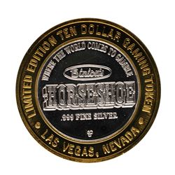 .999 Fine Silver Horseshoe Las Vegas, Nevada $10 Limited Edition Gaming Token