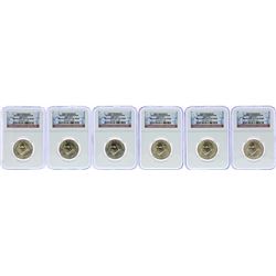Lot of (6) 2007 George Washington Presidential Dollar Coins NGC MS65 FDOI