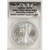 Image 1 : 2016-W $1 American Silver Eagle Coin Satin Finish ANACS SP70 First Day of Issue
