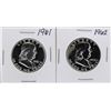 Image 1 : Lot of 1961-1962 Franklin Half Dollar Proof Coins