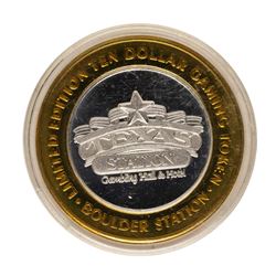 .999 Fine Silver Texas Station Las Vegas, Nevada $10 Limited Edition Gaming Toke