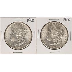 Lot of (2) 1900 $1 Morgan Silver Dollar Coins