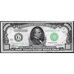 1934 $1,000 Federal Reserve Note Chicago