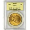 Image 1 : 1904 $20 Liberty Head Double Eagle Gold Coin PCGS MS62 Old Green Holder