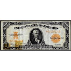 1922 $10 Gold Certificate Note