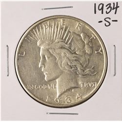 1934-S $1 Peace Silver Dollar Coin
