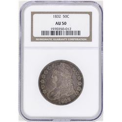 1832 Capped Bust Half Dollar Coin NGC AU50