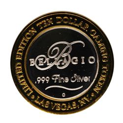 .999 Fine Silver Bellagio Las Vegas, Nevada $10 Limited Edition Gaming Token